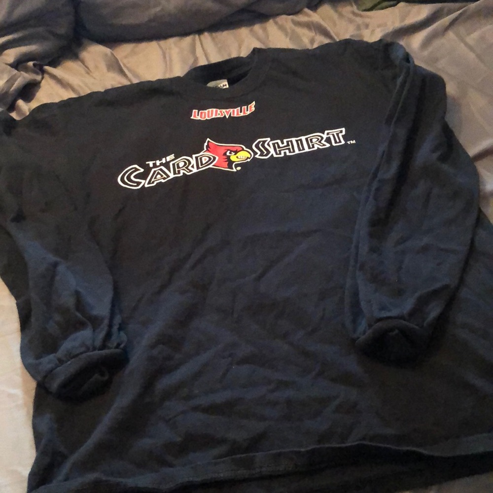 Vintage university of Louisville long sleeve black out T-shirt
